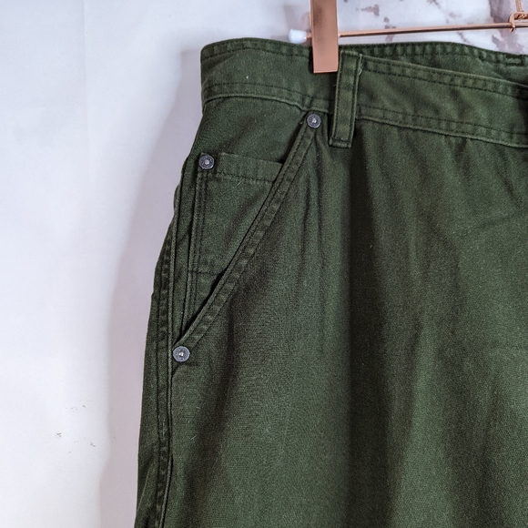 Prana Shorts 34 Mens Organic Cotton Green Cargo Bermuda - Picture 3 of 12
